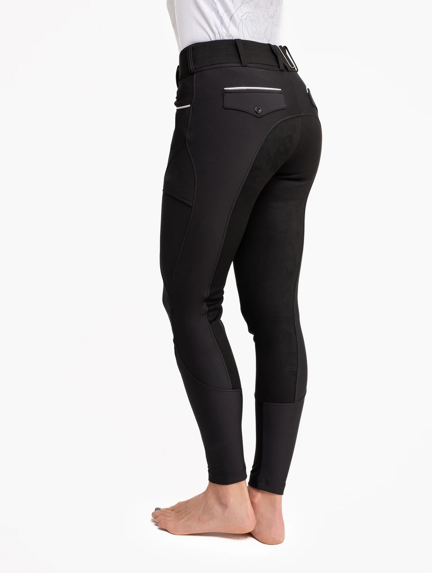 Correct Connect Black Breeches with Suede Seat