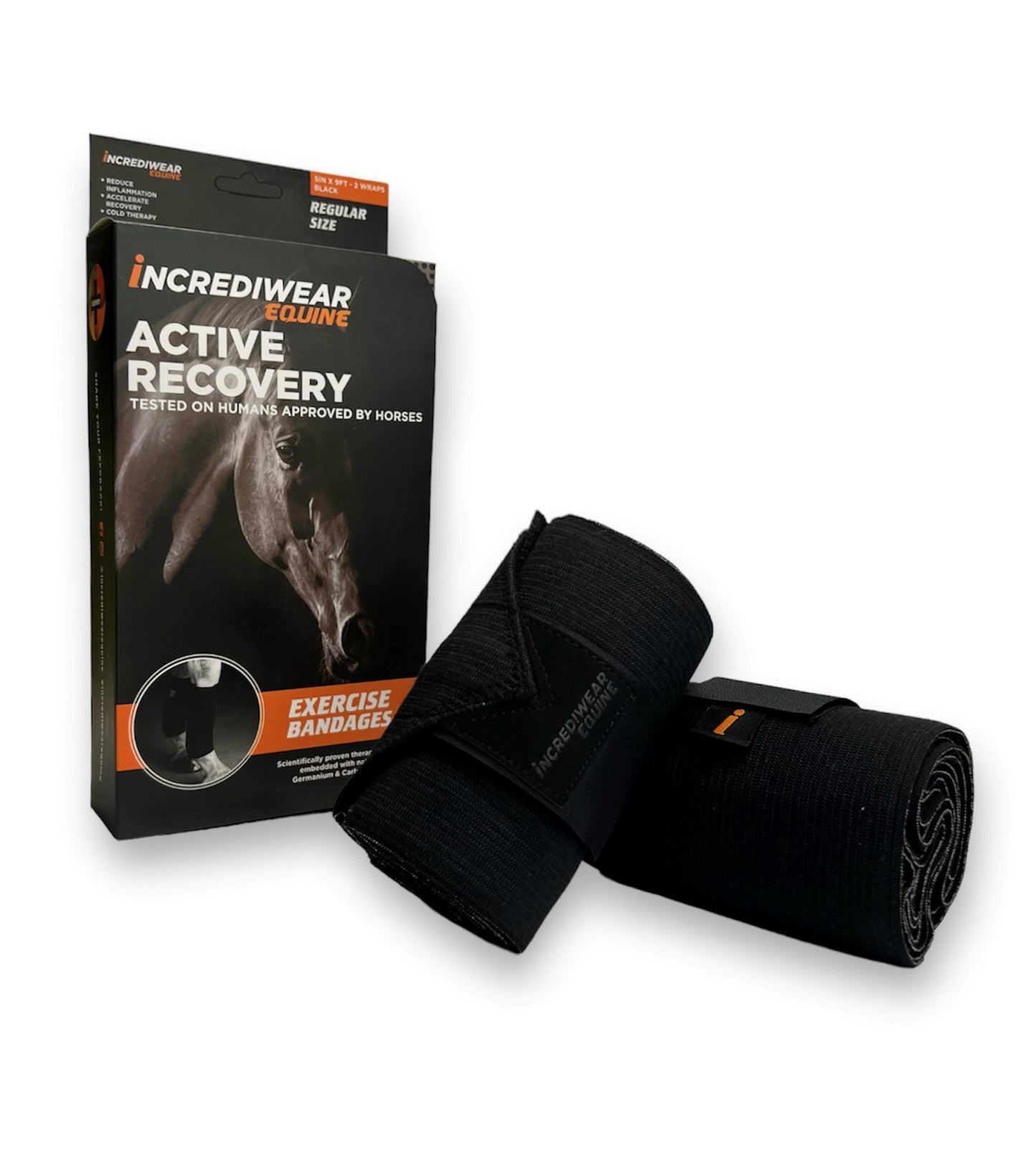 Incrediwear Equine Circulation Exercise Bandages BLACK