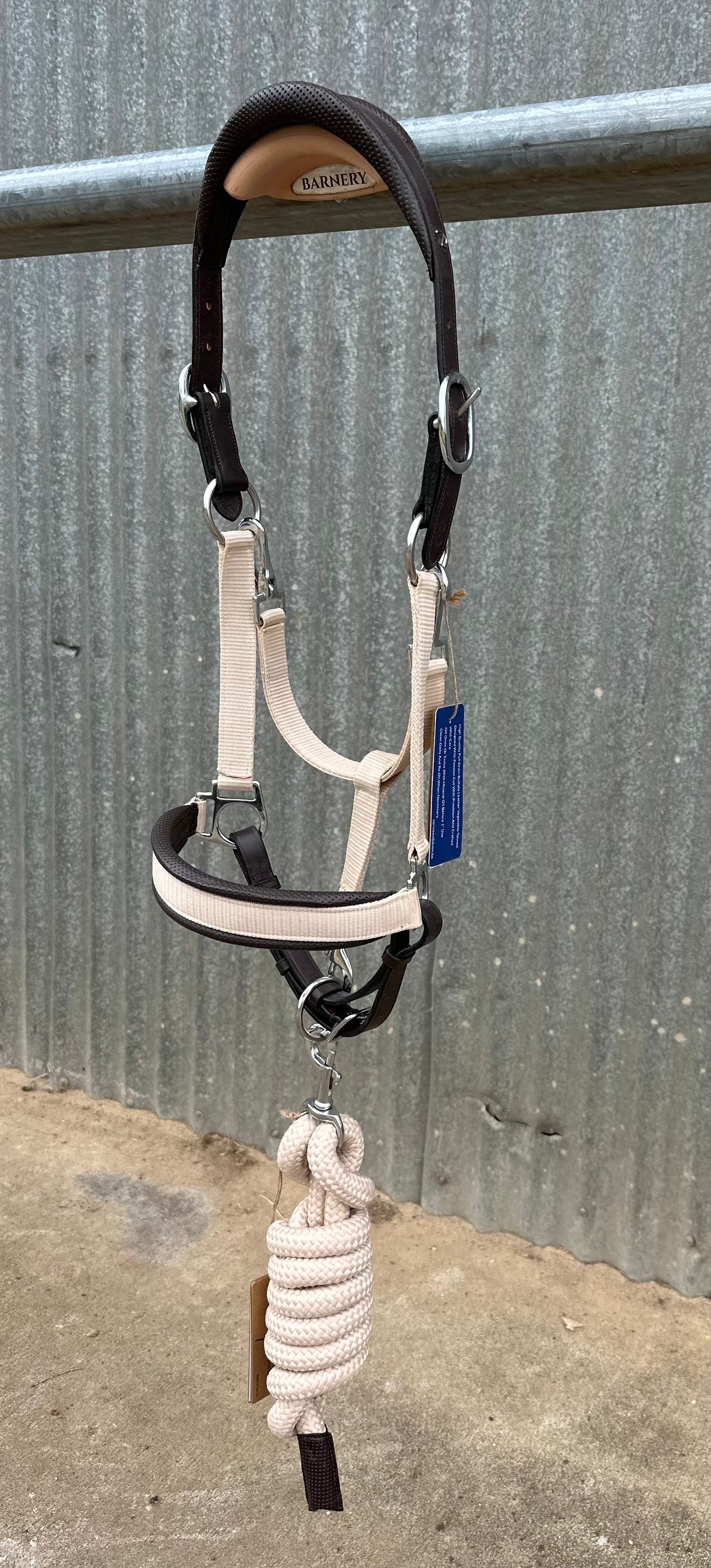 Dy'on La Cense 2 in 1 Halter Creme/Brown and Lead Set