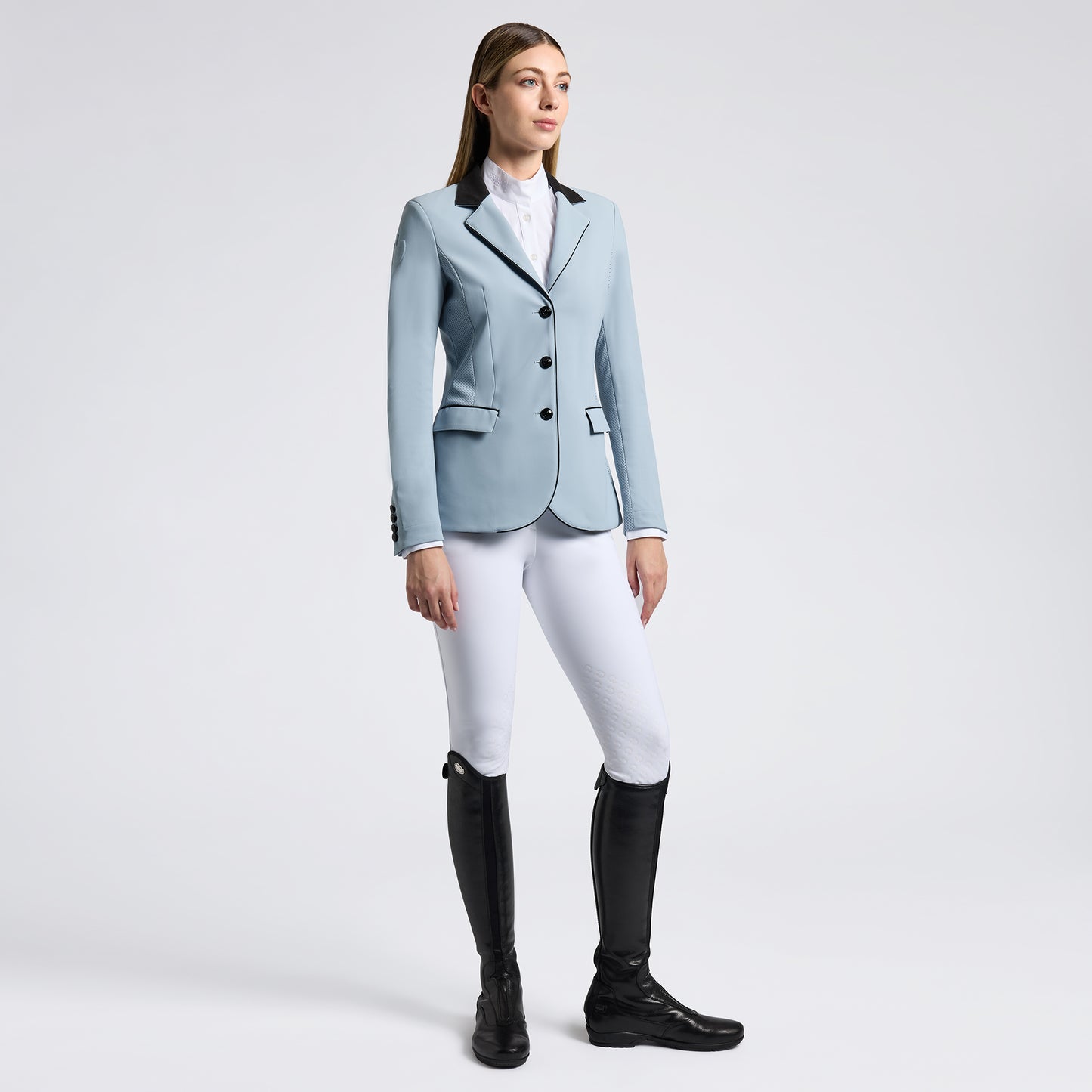 Cavalleria Toscana GP Perforated Riding Jacket SS25 | Blue Fog