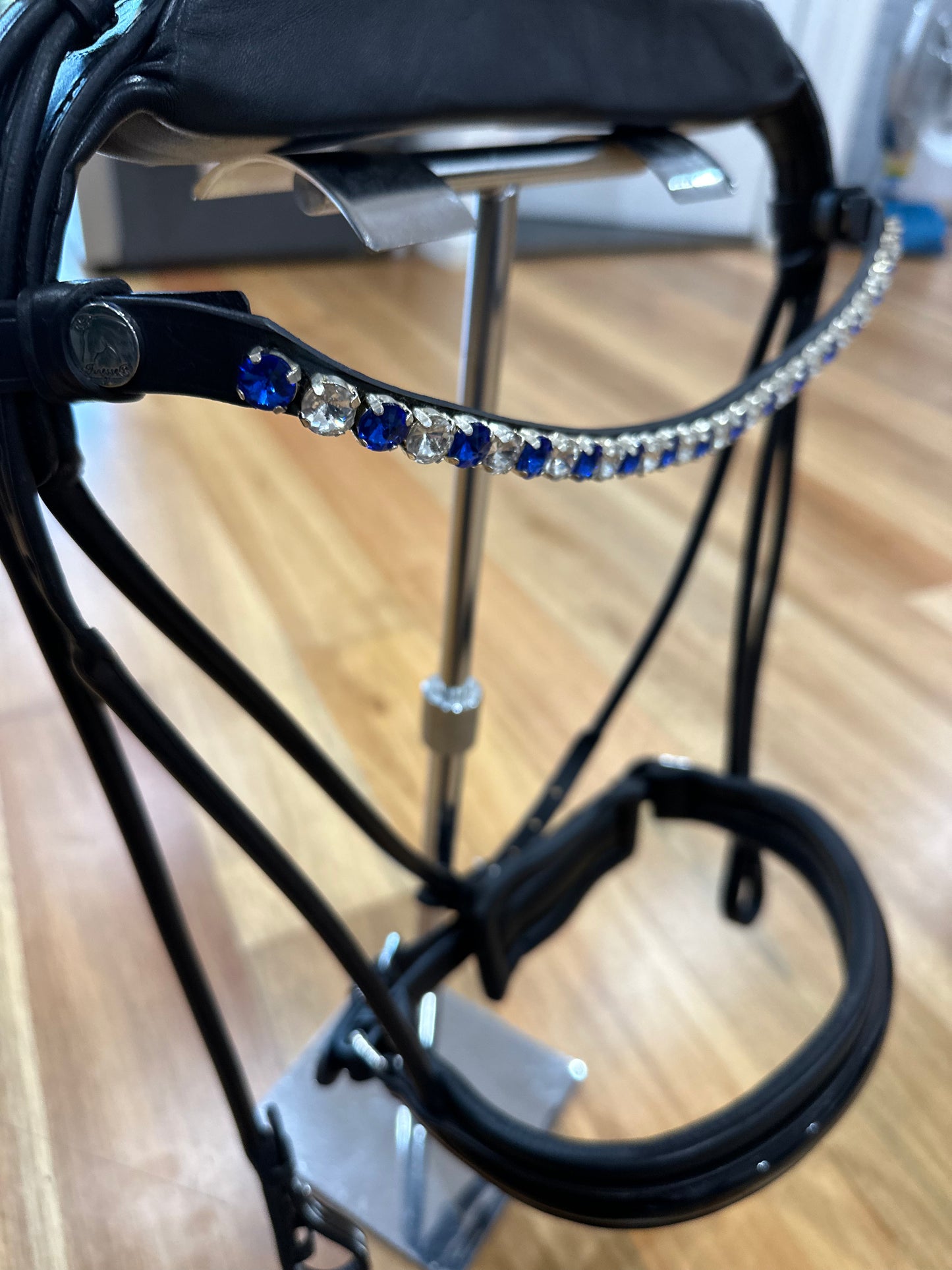 Finesse Semi Custom Bridle - Cassidy - Blue and Clear