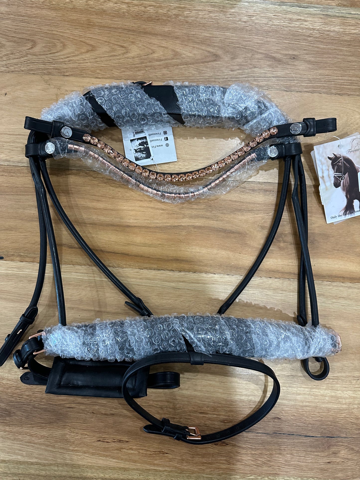 Finesse Outlet: Cob Size Cassidy Snaffle ROSE GOLD Set