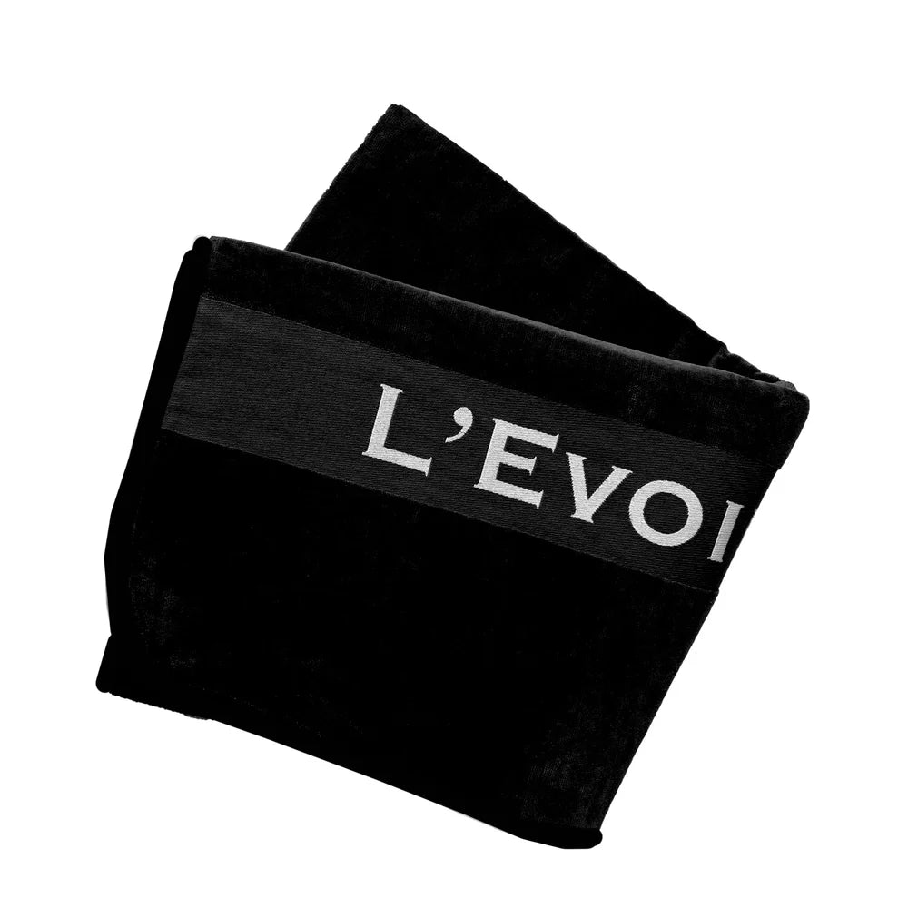 L'Evoine Cotton Terry Blanket - Black