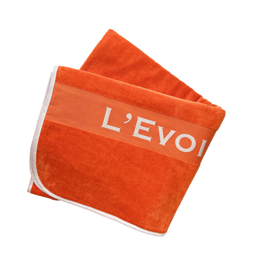 L'Evoine Terry Cotton Blanket: Terra Orange