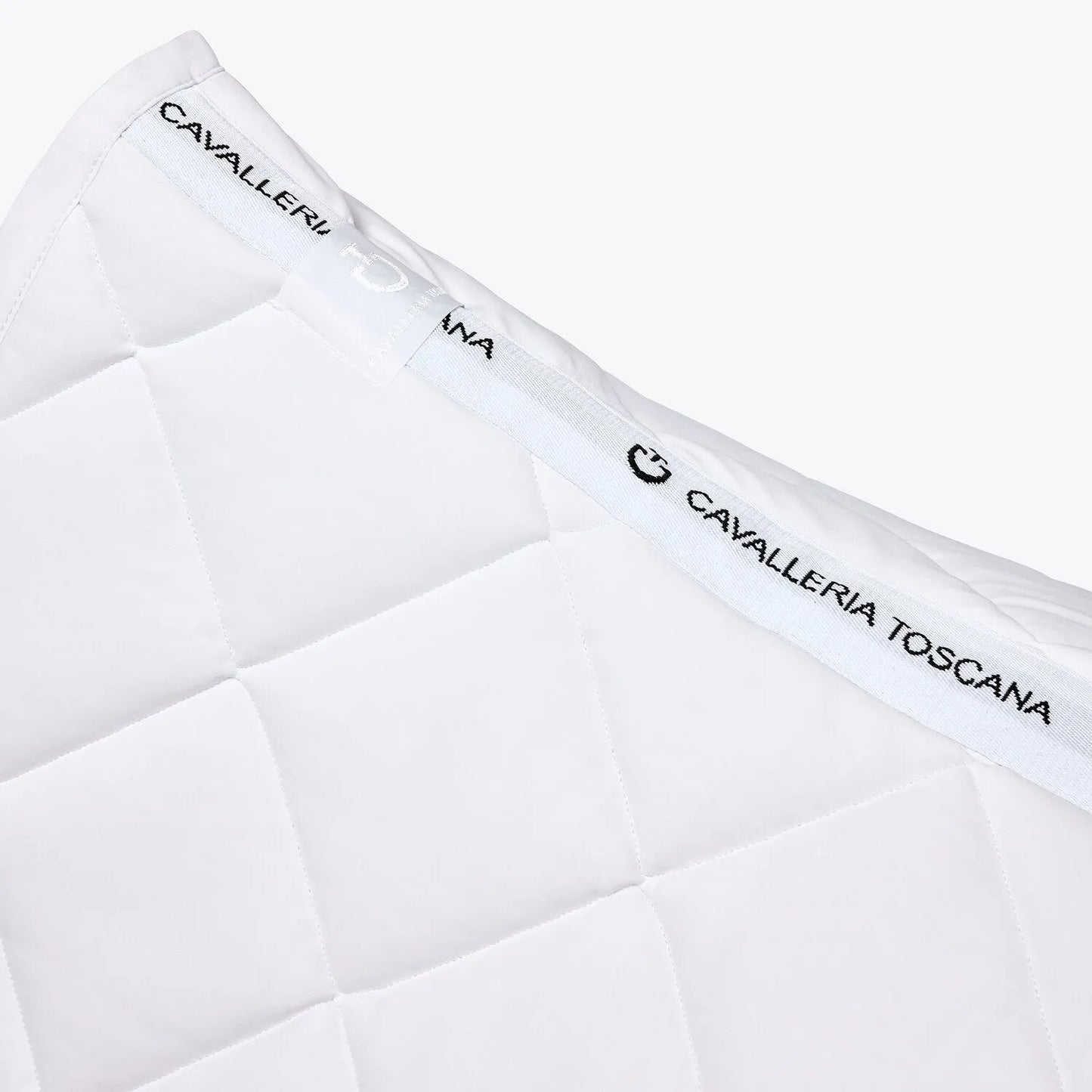 Cavalleria Toscana Jersey Quilted Dressage Saddle Pad | White