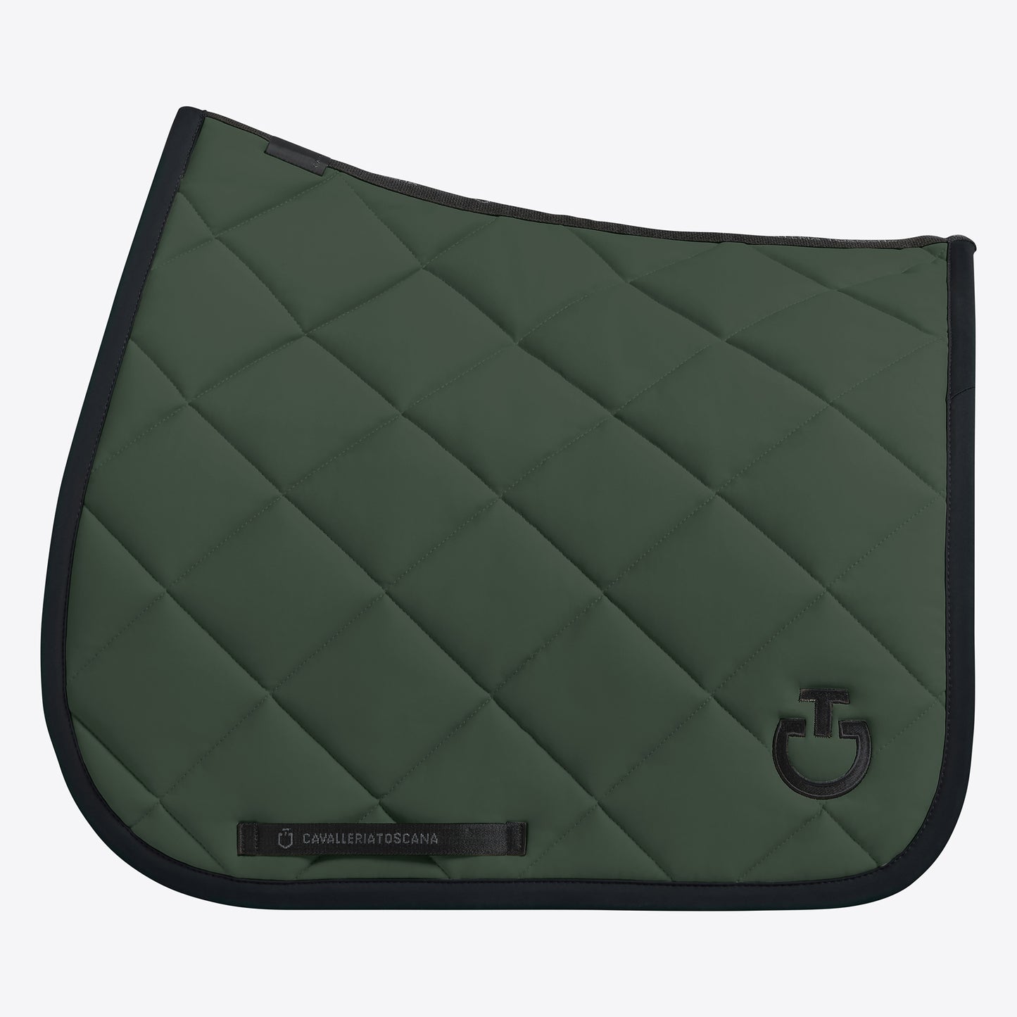 Cavalleria Toscana FW25 Diamond Quilt Jersey Dressage Saddle Pad | Jungle Green