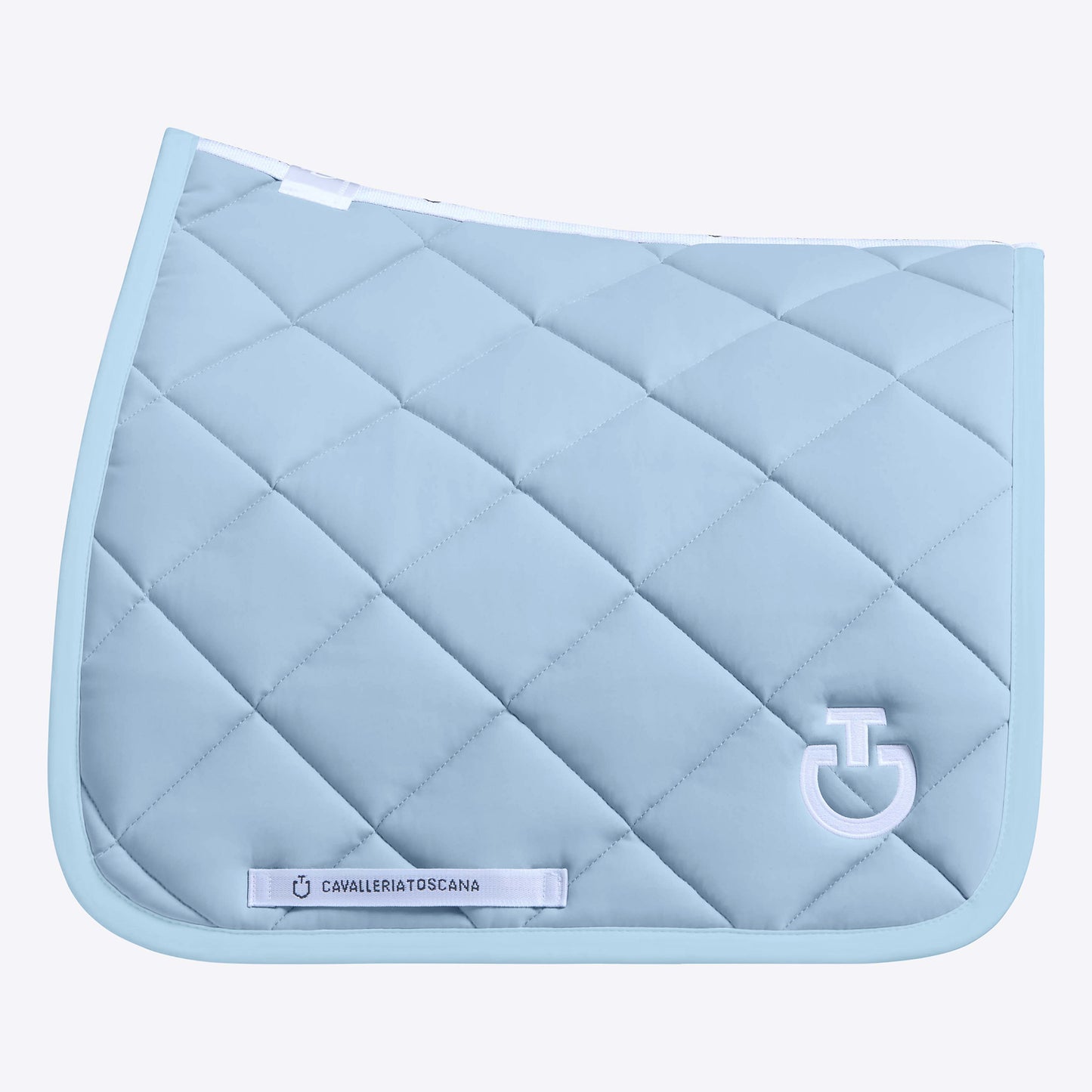 Cavalleria Toscana SS25 Jersey Dressage Saddle Pad Diamond Quilt | Blue Fog