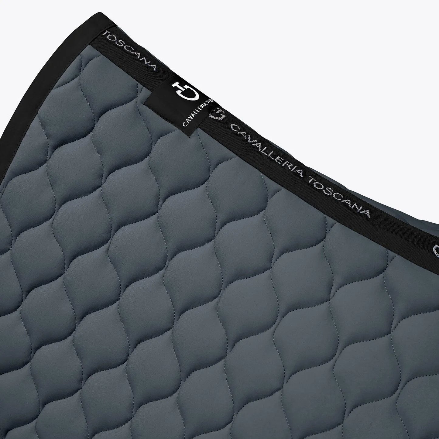 Cavalleria Toscana Quilted Jersey Dressage Saddle Pad | Dark Grey/Black
