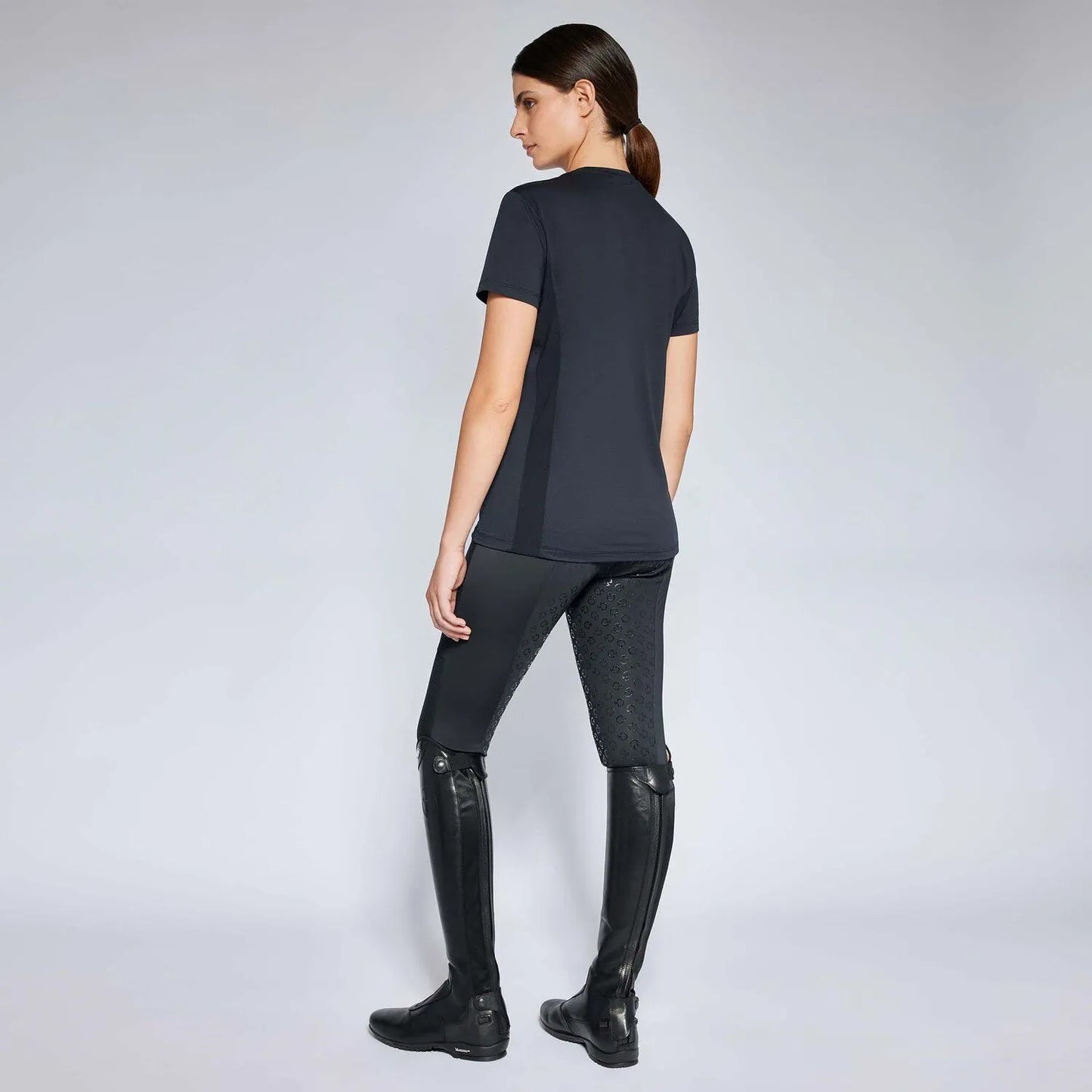 Cavalleria Toscana Women's Jersey T Shirt with Mesh | Navy