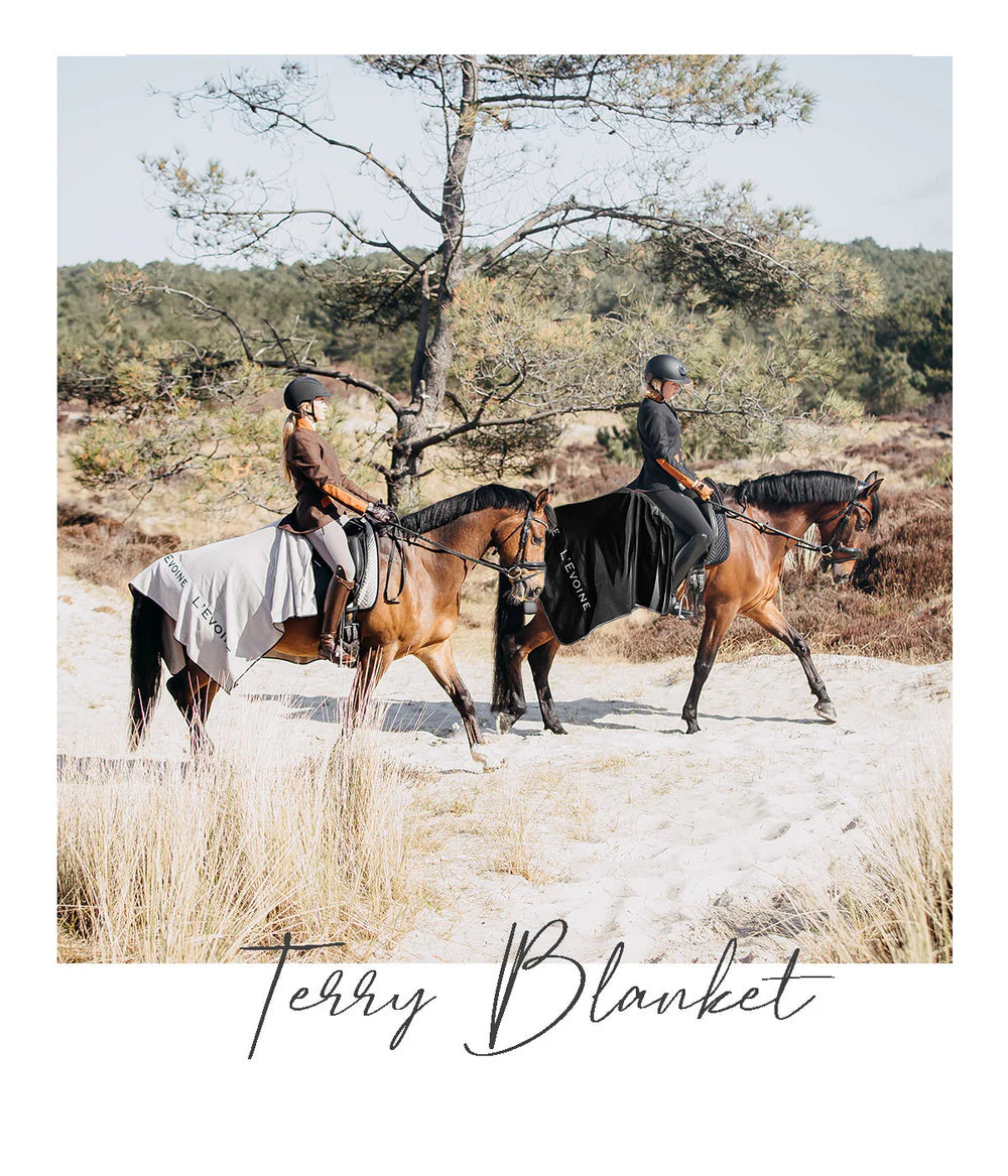 L'Evoine Cotton Terry Blanket - Black