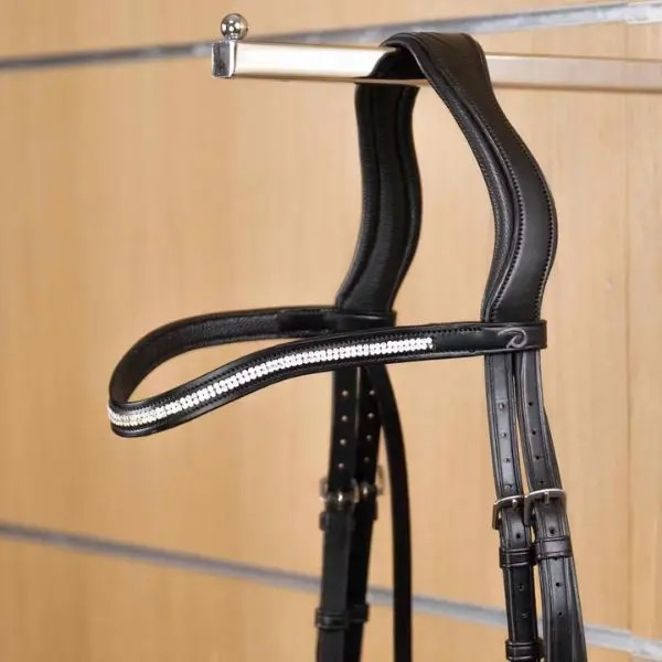 Dy'on New English Collection Double Row Swarovski Browband | Brown Full