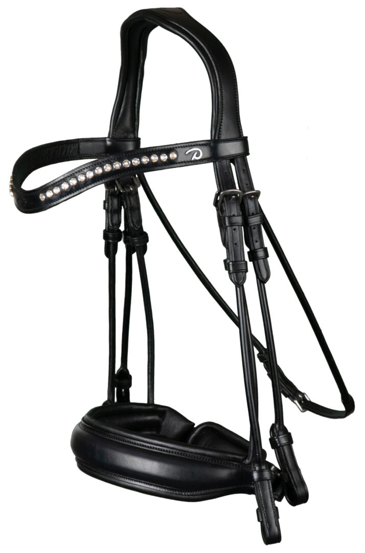 Dy'on Dressage Collection Rolled Leather Double Bridle