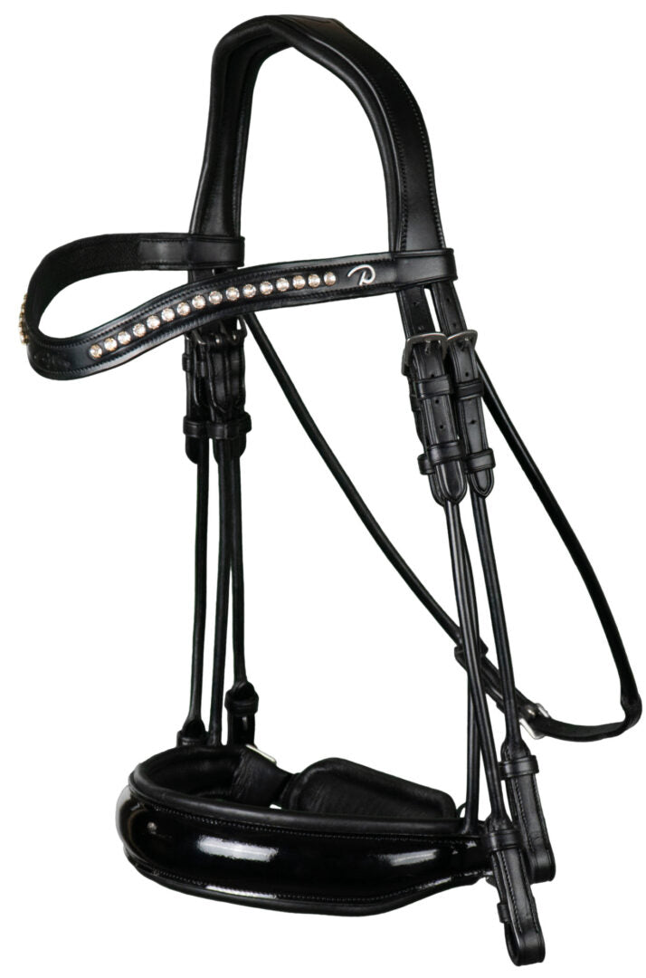 Dy'on Dressage Collection Rolled Leather Double Bridle