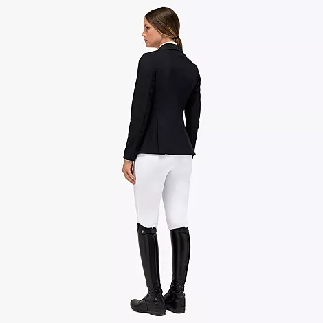 Cavalleria Toscana Womens Jersey Mesh Zip Competition Jacket | Black