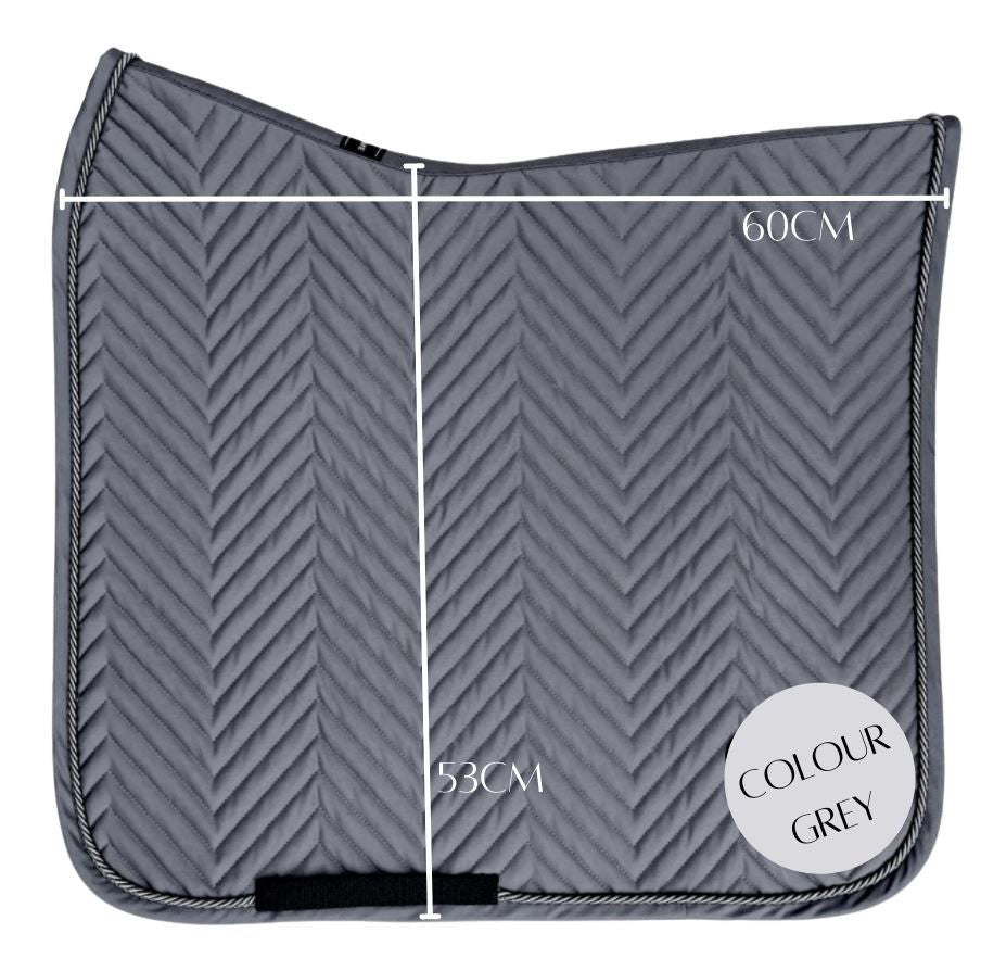 L'evoine Dressage Saddle Pad Linen with Logo La Raie