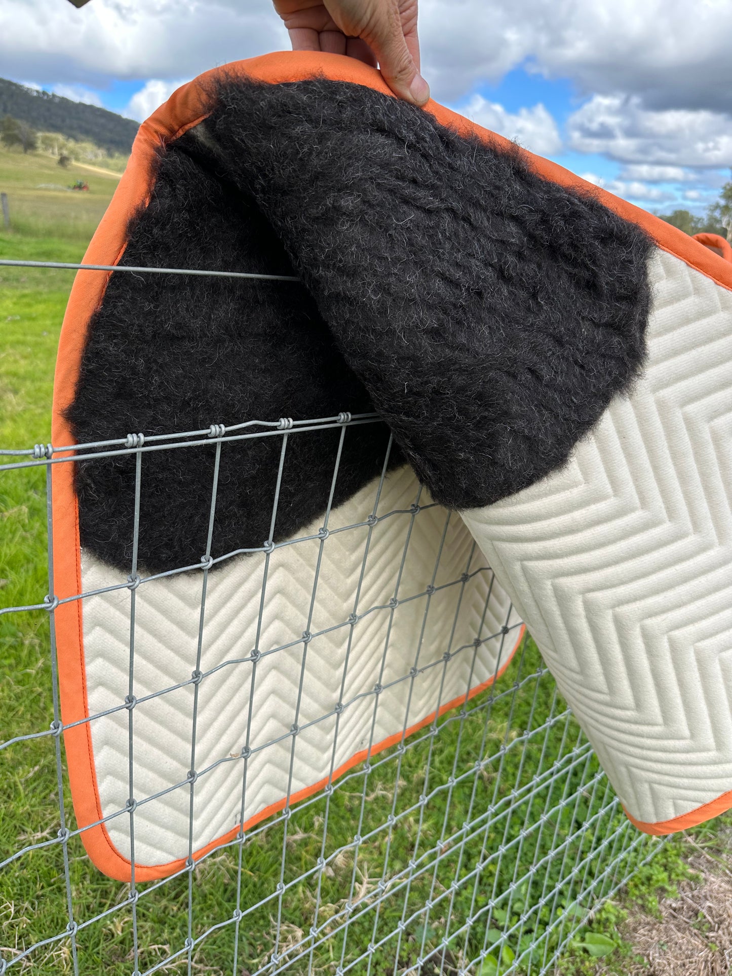 L'Evoine Cotton Dressage Pad Pastel Orange | Plain Cotton or Alpaca Under