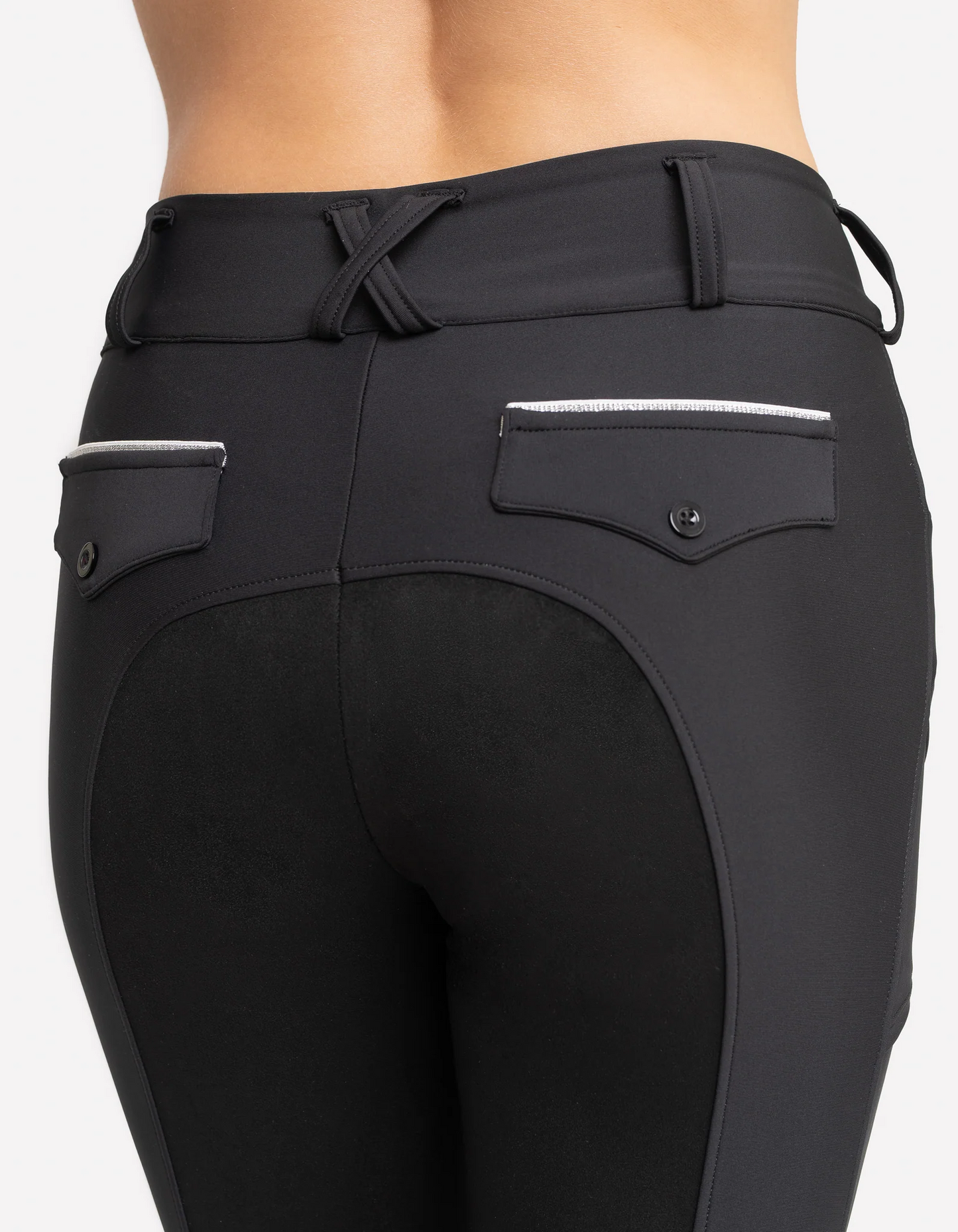 Correct Connect Black Breeches with Suede Seat
