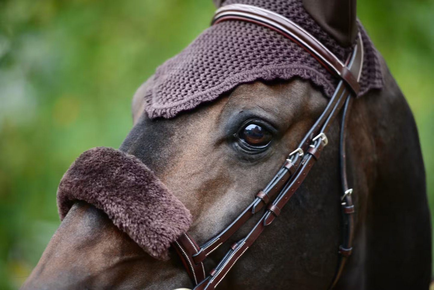 Kentucky Faux Sheepskin Noseband Cover | Choose Colour