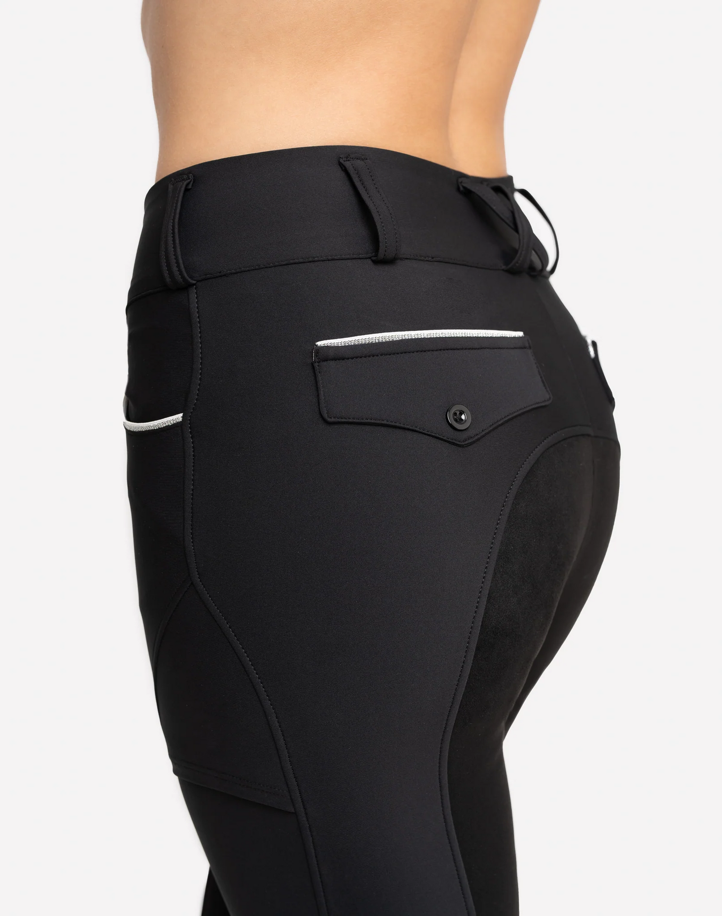 Correct Connect Black Breeches with Suede Seat