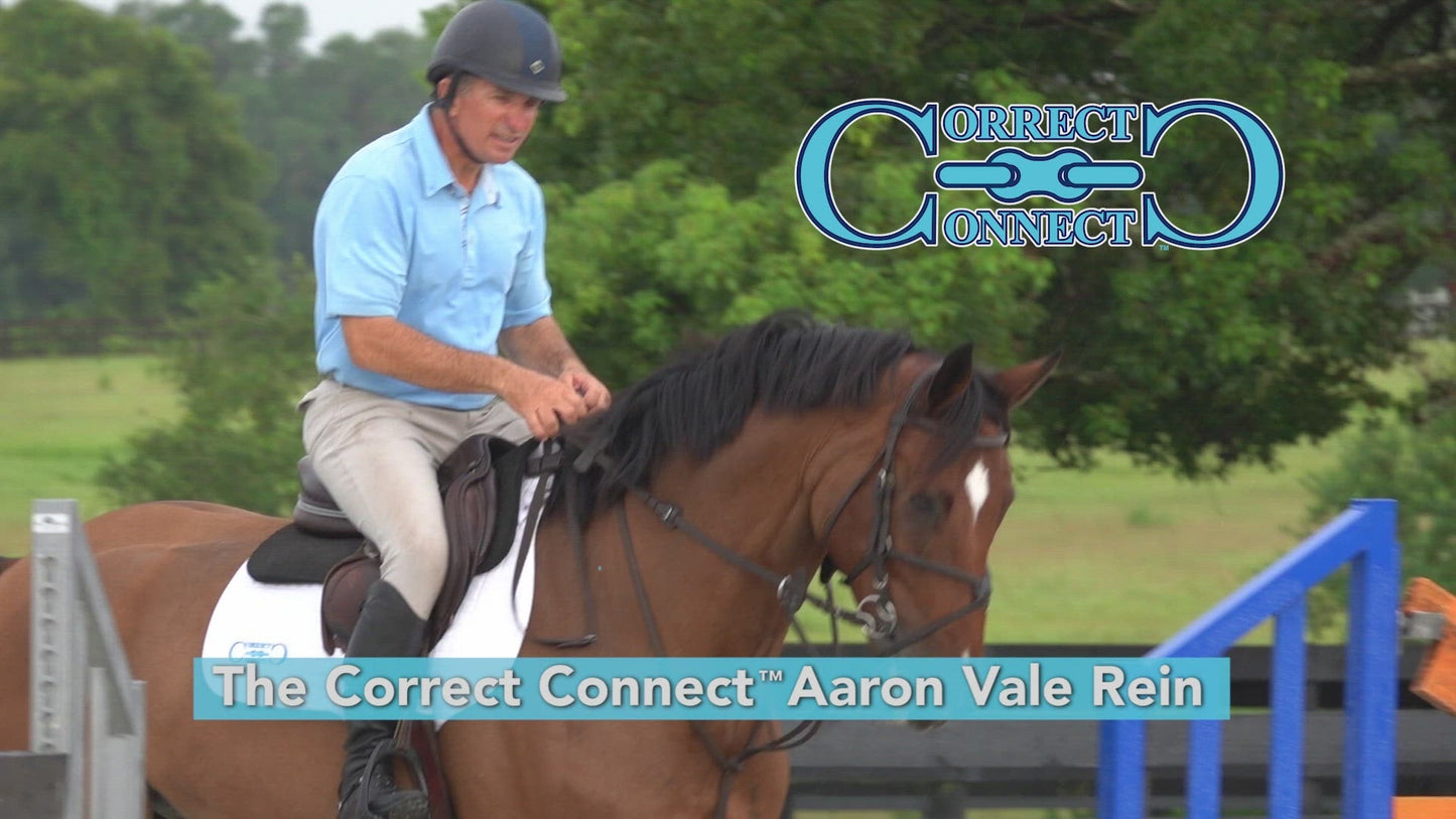 The Correct Connect ™ Aaron Vale rein with 3 Padded or Slim Hand Grips