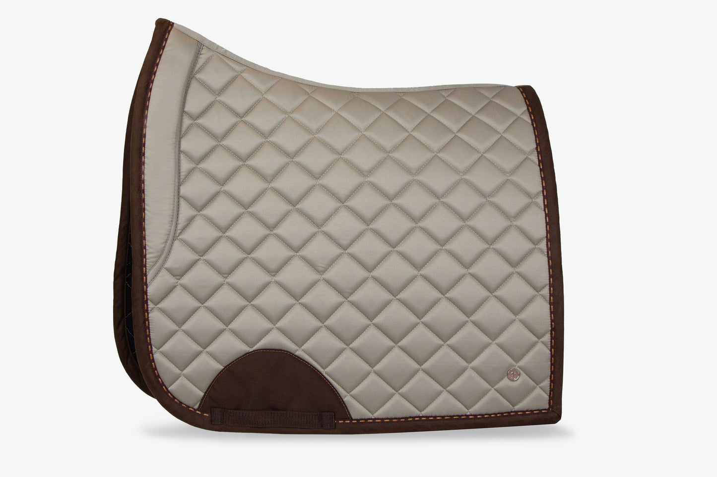 PS of Sweden FW21 Brown Suede Latte Saddle Pad | Dressage