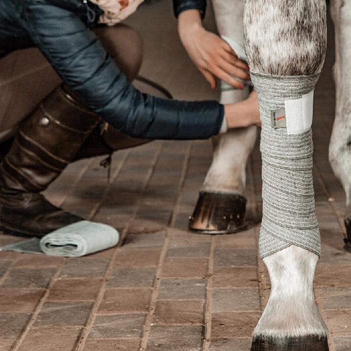 Incrediwear Equine Circulation Exercise Bandages GREY - PONY SIZE