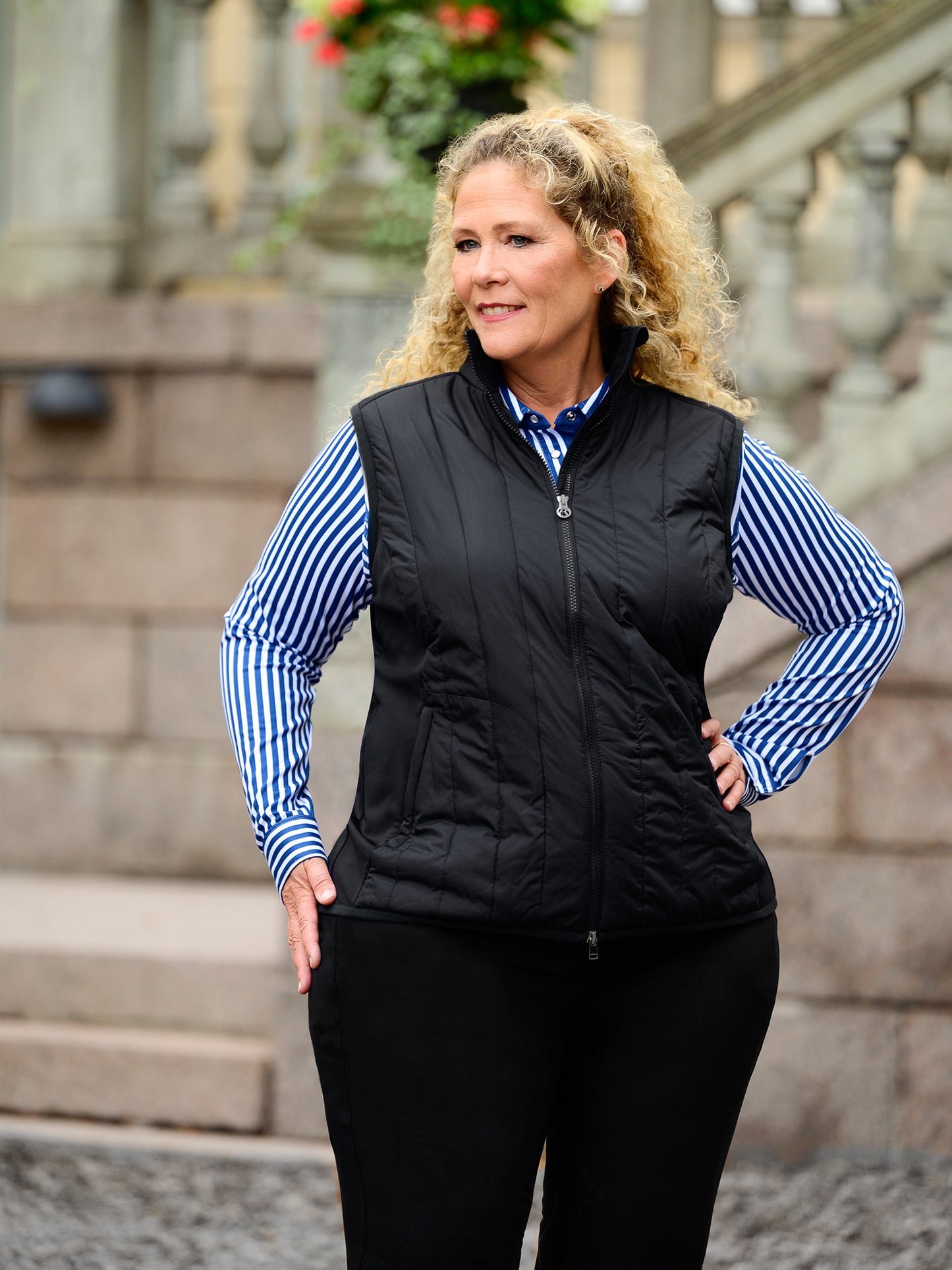 PS of Sweden Curvy Bella Padded Vest | Navy or Black