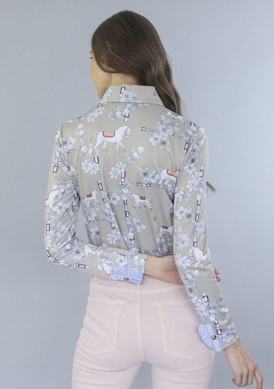 Ronner Cadencia Clementine Polo Top | Long Sleeve Navy or Taupe