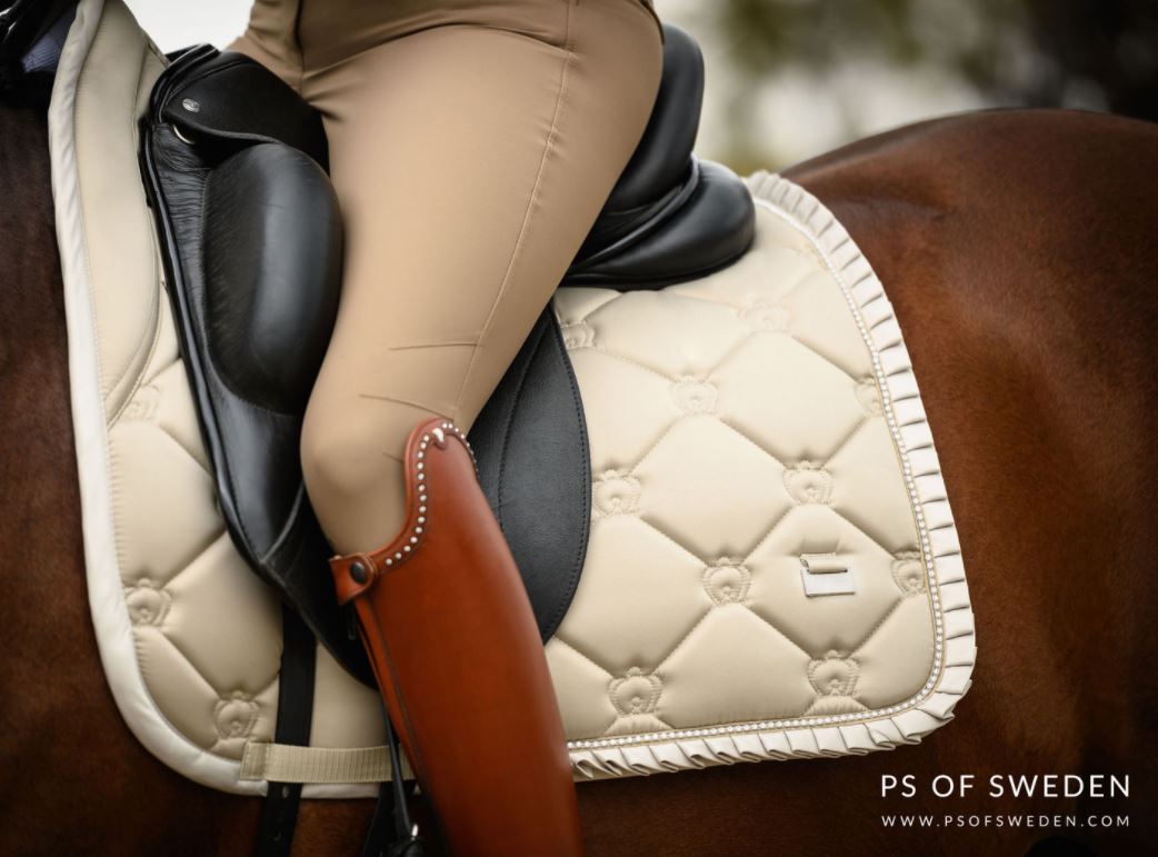 PS of Sweden Ruffle Collection | Creme de la Creme | Dressage Saddle pad and polos SET