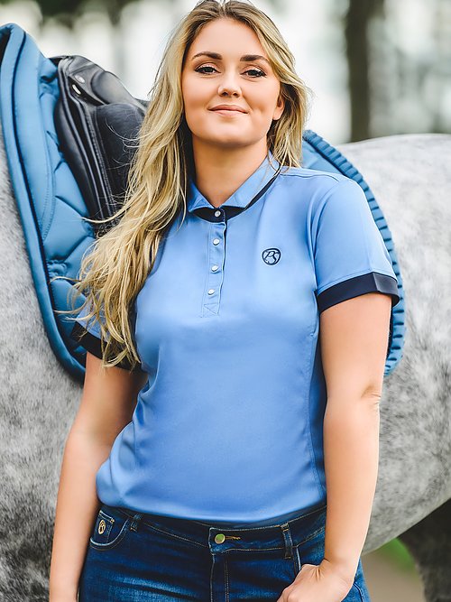 PS of Sweden SS21 Daniella Polo Shirt | Light Blue or Pink