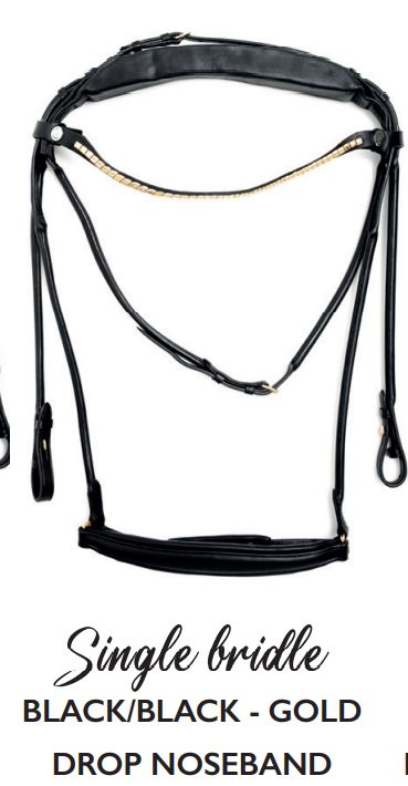 Finesse Bridle | Drop Noseband Bridle Spirit | Black Leather