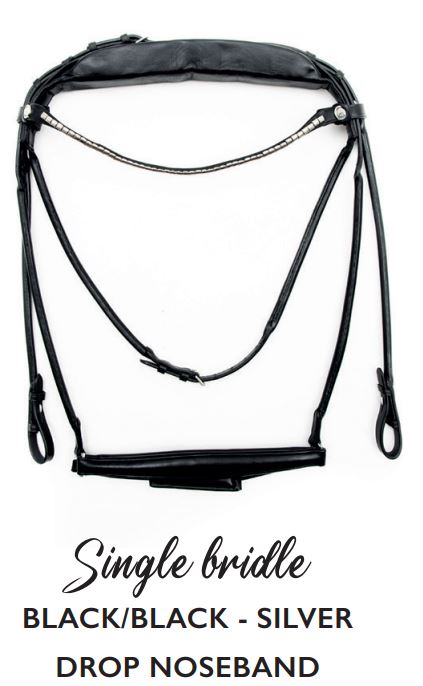 Finesse Bridle | Drop Noseband Bridle Spirit | Black Leather