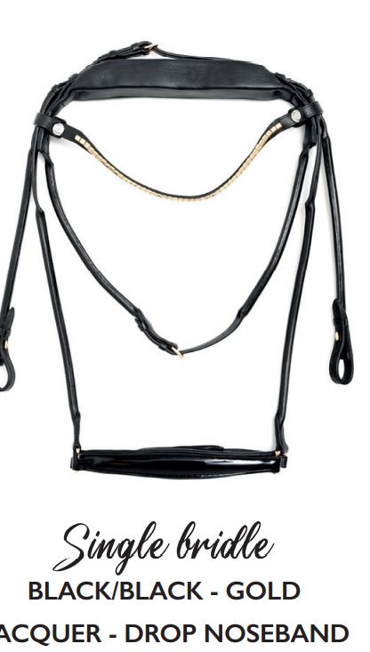 Finesse Bridle | Drop Noseband Bridle Spirit | Black Leather