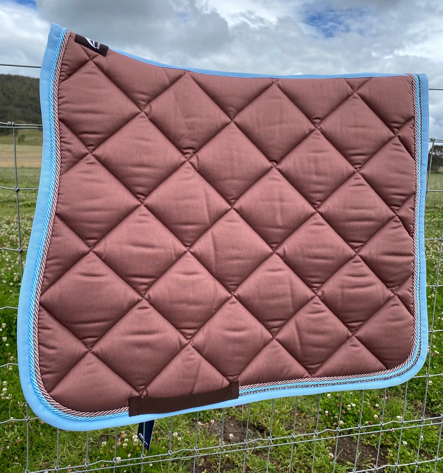 Anna Scarpati Custom Quia Dressage Pad - Full - Antique Rose with Crystals