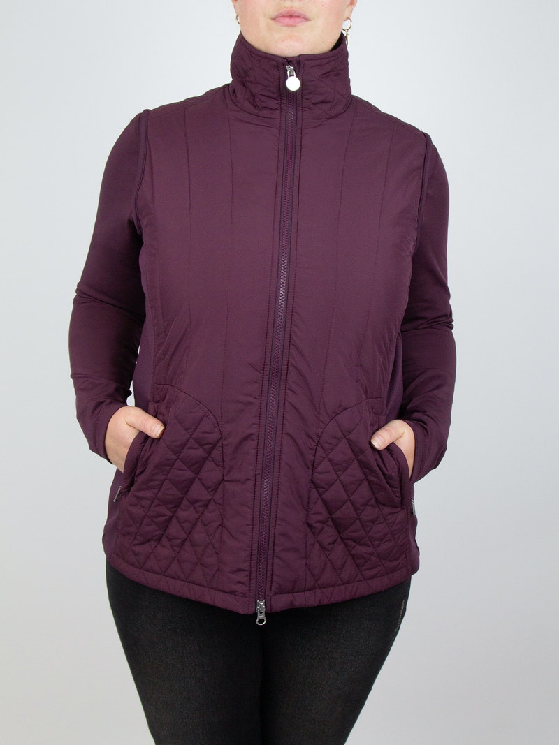 PS of Sweden Mandy Quilted Vest - Wine