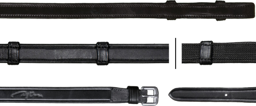 Dy'on Dressage Flat Leather Reins 5/8"