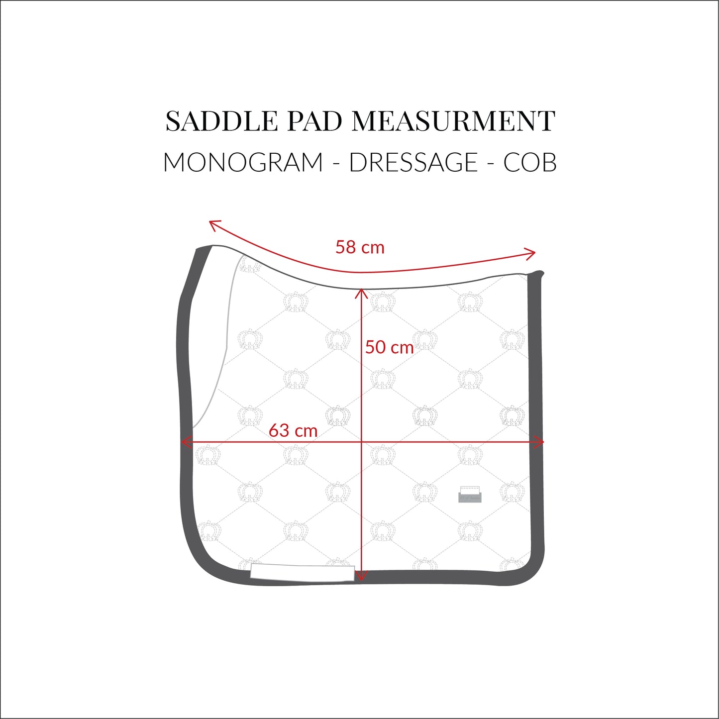 PS of Sweden SS21 Monogram Dressage Saddle Pad | Pink