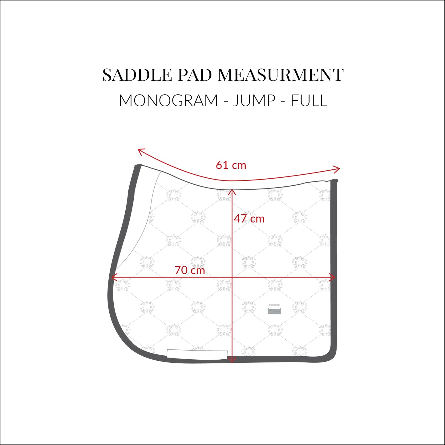 PS of Sweden Limited Summer Monogram Saddle Pad | Sky Blue | Dressage or Jump