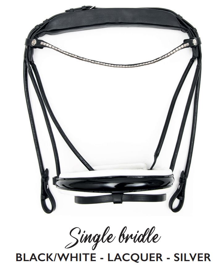 Finesse Snaffle Bridle Cassidy | Rolled Black Leather with Silver Clincher Browband