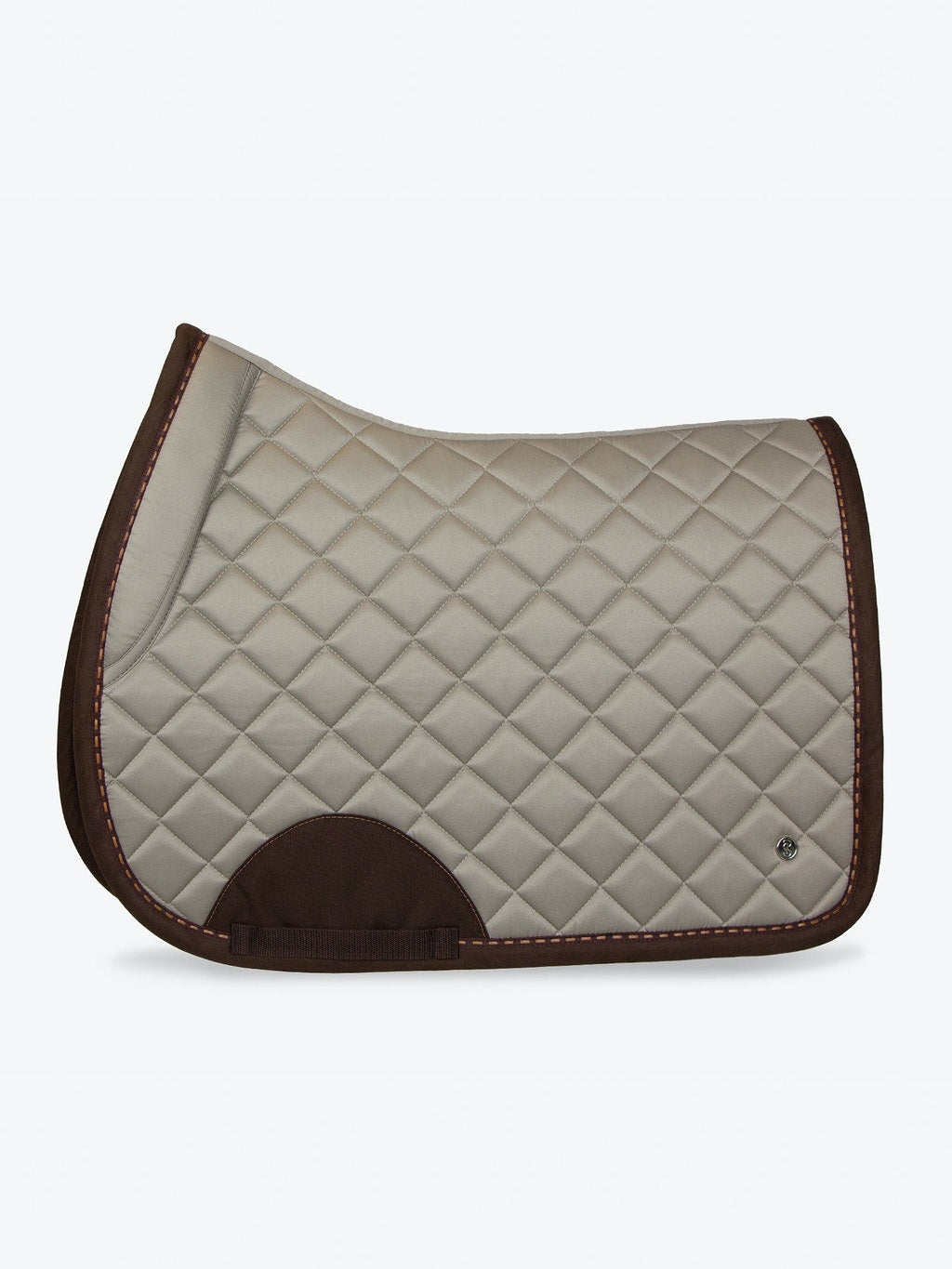 PS of Sweden FW21 Brown Suede Latte Saddle Pad | Dressage