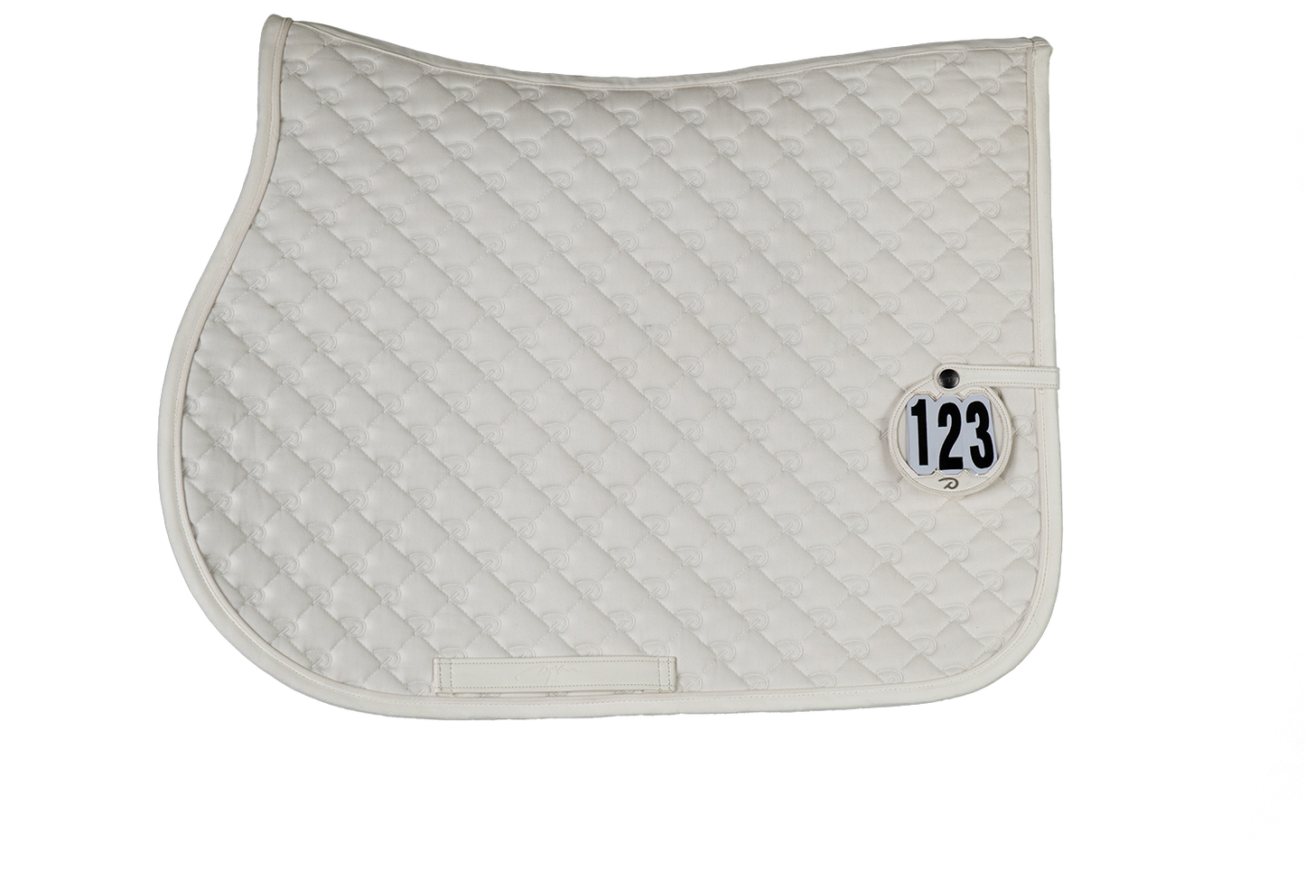 Dy'on Jump Saddle Pad Logo Design with Number | White or Navy EX DISPLAY