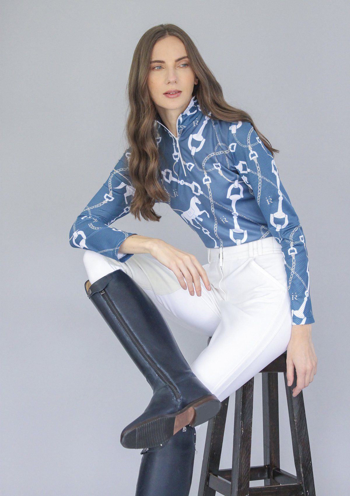 Ronner Virginia Quarter Zip Long Sleeve | Chain Midnight