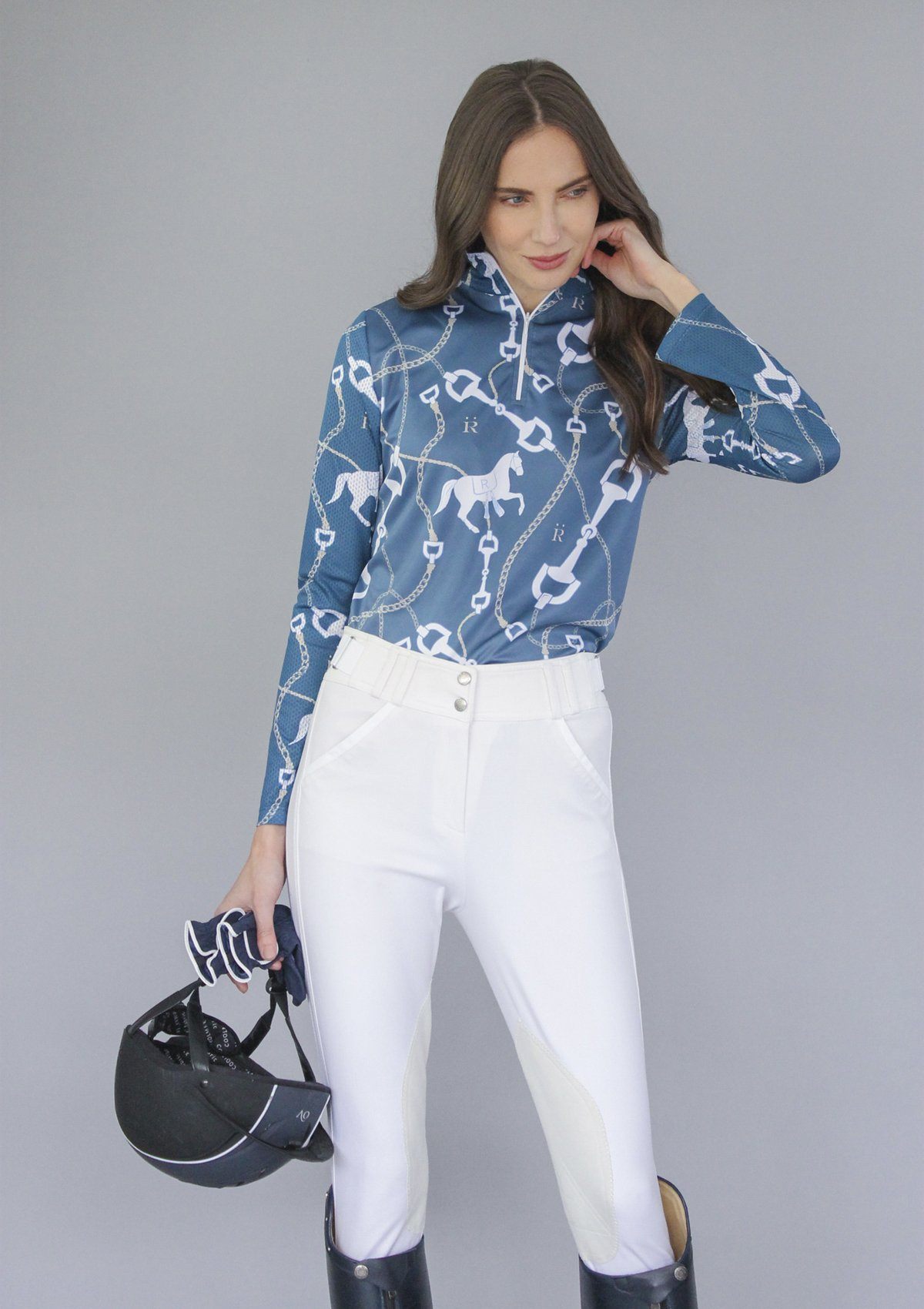 Ronner Virginia Quarter Zip Long Sleeve | Chain Midnight