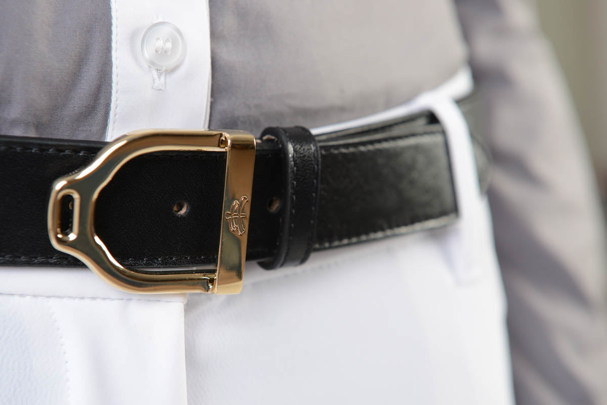 Makebe Leather Wave Belt with Stirrup Buckle