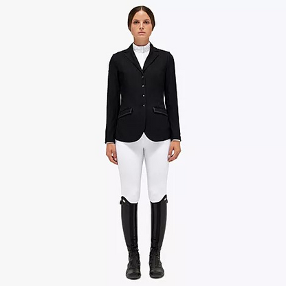 Cavalleria Toscana Womens Jersey Mesh Zip Competition Jacket | Black