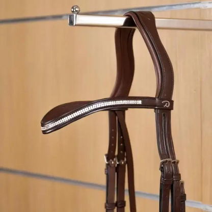 Dy'on New English Collection Double Row Swarovski Browband | Brown Full