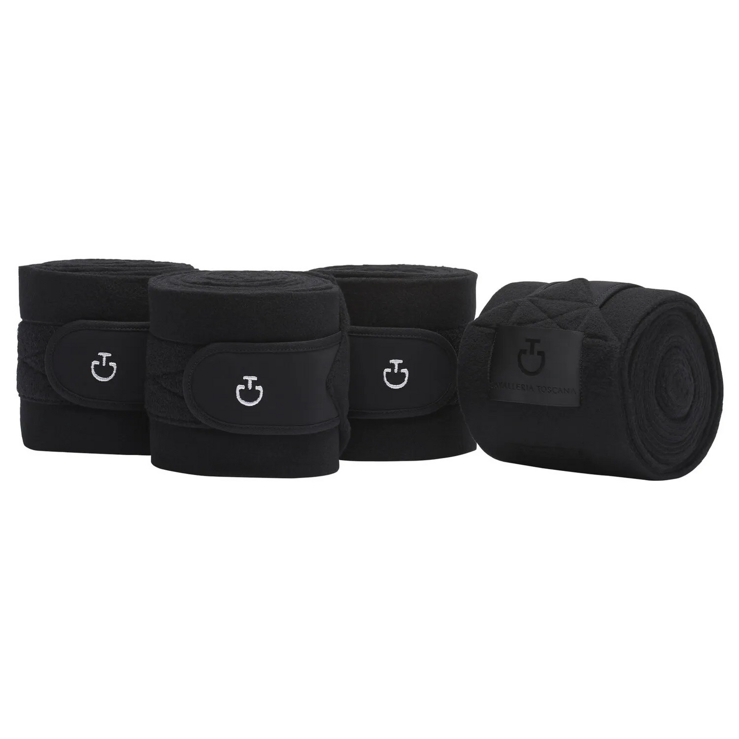 Cavalleria Toscana Fleece Polo Bandages Set of 4 | Black