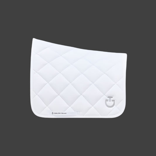 Cavalleria Toscana Glitter Dressage Saddle Pad White | Cob