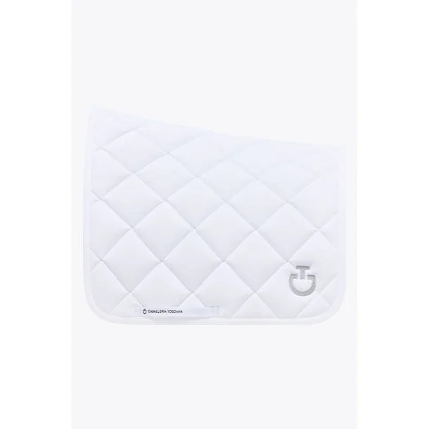 Cavalleria Toscana Glitter Dressage Saddle Pad White | Cob