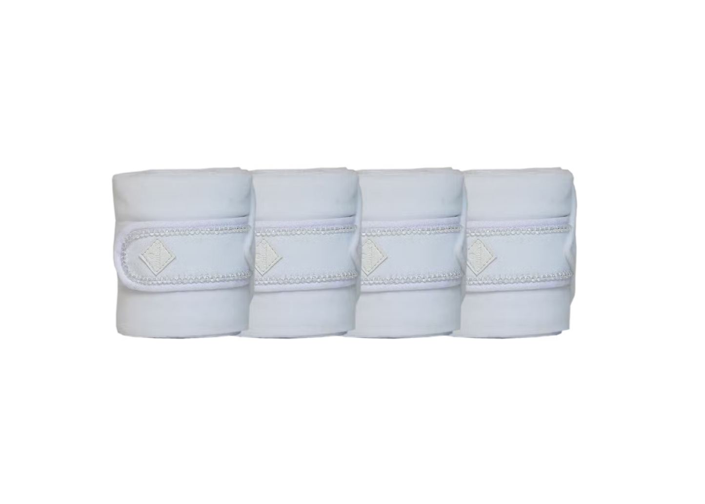 Kentucky Polar Fleece Bandages Pearls | White